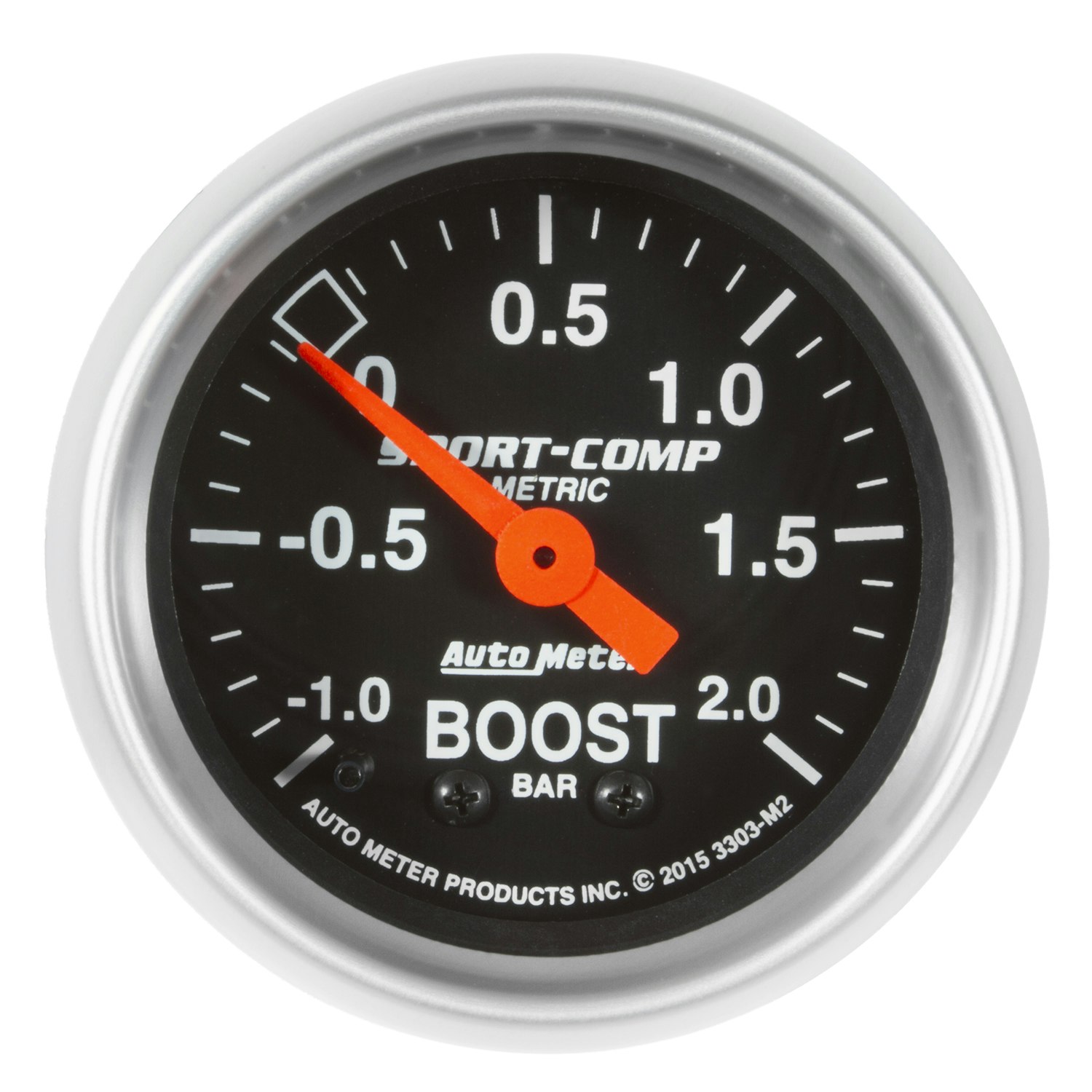 Autometer 3303 Sport-Comp Boost/Vacuum Gauge  2-1/16 in. Mechanical 